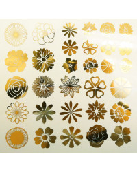 DECAL NR.5 (GOLD) FLOWERS,...