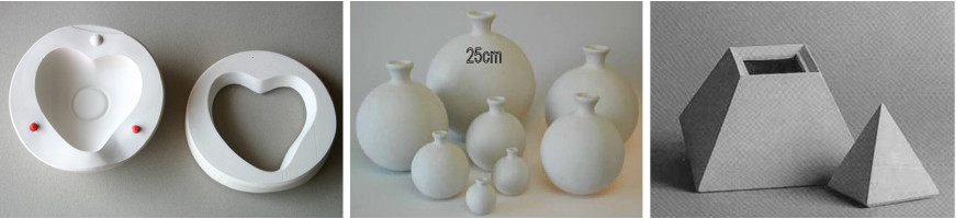 Moules en plâtre sphériques