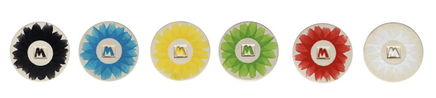 Dekor Unterglasurfarben Vielbunt